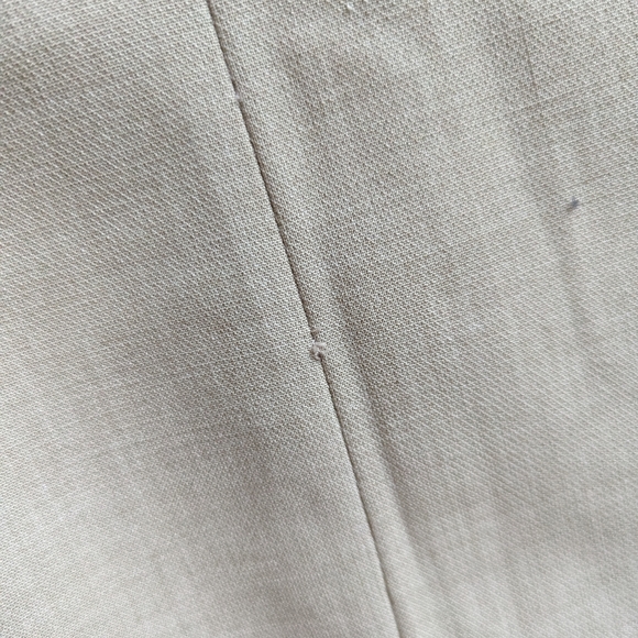 Zara women's suit pants cream trousers off white Large with split hem kick flare - Picture 4 of 4